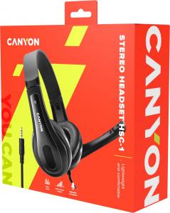 Słuchawki Canyon HSC-1 Czarne (CNS-CHSC1B) 6