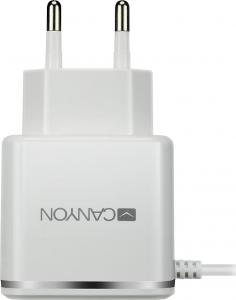Ładowarka Canyon H-043 1x USB-A 2.1 A (CNE-CHA043WS) 2