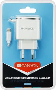 Ładowarka Canyon H-043 1x USB-A 2.1 A (CNE-CHA043WS) 3