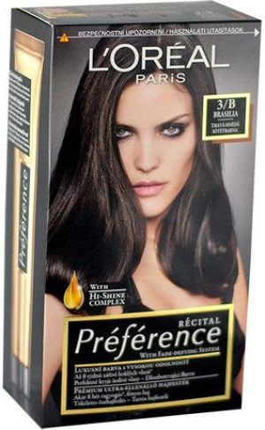 L’Oreal Paris Préférence Récital Hair Colour Farba do włosów 3-B Brasilia 1szt 1