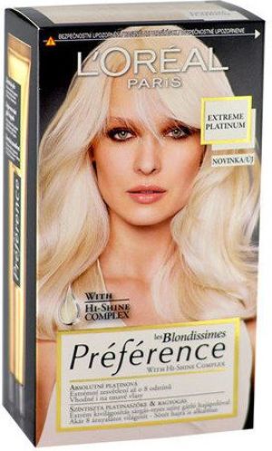 L’Oreal Paris Préférence les Blondissimes Hair Colour Farba do włosów Extreme Platinum 1szt 1