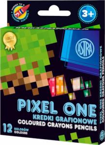 Astra Kredki grafionowe Pixel One 12 kolorów 316121007 2