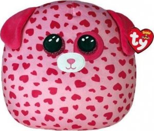 TY Maskotka poduszka TY Squish-a-Boos TICKLE Różowy Pies 22cm 39304 1