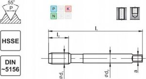 Fanar GWINTOWNIK G 1/2" DIN-5156C HSSE 800 1