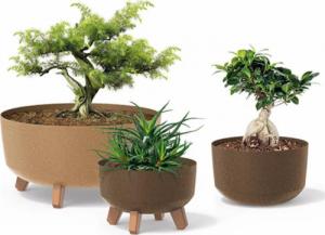 Prosperplast Doniczka Gracia Low Eco Wood DGRL400LW naturo eco 2