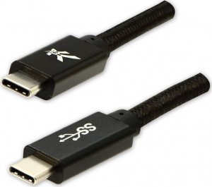 Kabel USB Logo USB-C - USB-C 1 m Czarny 1
