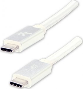 Kabel USB Logo USB-C - USB-C 1 m Biały 1