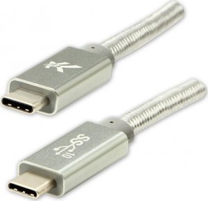 Kabel USB Logo USB-C - USB-C 1 m Biały 1