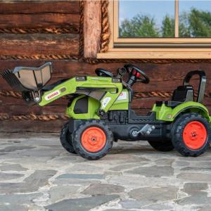 Falk Traktor Claas z Przyczepą i Łyżką na pedały 8