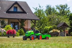 Falk Traktorek X Tractor Zielony z Przyczepką Klakson 2