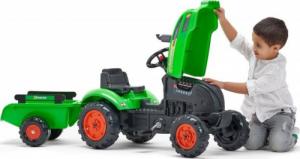 Falk Traktorek X Tractor Zielony z Przyczepką Klakson 3