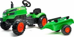 Falk Traktorek X Tractor Zielony z Przyczepką Klakson 4