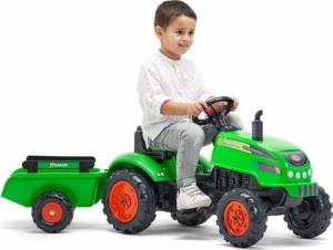 Falk Traktorek X Tractor Zielony z Przyczepką Klakson 5