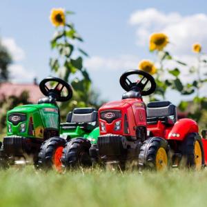 Falk Traktorek Red Supercharger Czerwony Otwierana Maska 3