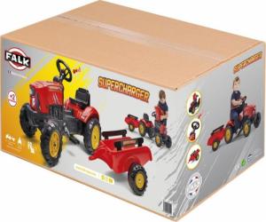 Falk Traktorek Red Supercharger Czerwony Otwierana Maska 9