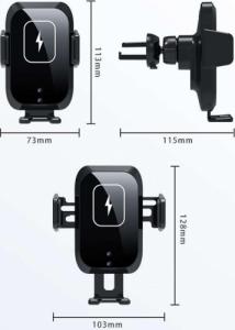Alogy Alogy Grawitacyjny uchwyt samochodowy z ładowarką Qi na kokpit kratkę 15W uniwersalny 11