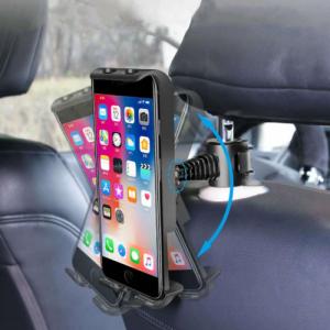 Alogy Alogy Uchwyt samochodowy na zagłówek do tabletu telefonu Czarny uniwersalny 6