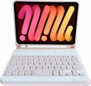 Alogy Alogy Etui na tablet Smart Case klawiatura bluetooth do Apple iPad Mini 6 2021 Różowe uniwersalny 2