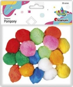 Titanum Pompony akrylowe 30mm mix kolorów 20szt 1