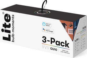 Lite Bulb Moments Lite bulb Moments Inteligentna żarówka, GU10, 4,5W Spot, RGB+W2700K, 3 pack 3
