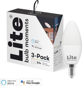 Lite Bulb Moments Lite bulb Moments Inteligentna żarówka, E14, 5W, RGB+2700-6500K, 3 pack 1