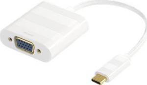 Adapter USB Deltaco USB-C - VGA Biały  (USBC-VGA1) 1