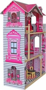 Infantastic Infantastic Duży drewniany domek dla lalek z oświetleniem 3