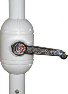 Garthen Parasol ogrodowy półokrągły terakota 2,7 m 3