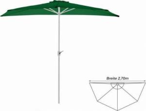 Garthen Parasol ogrodowy półokrągły zielony 2,7 m 3