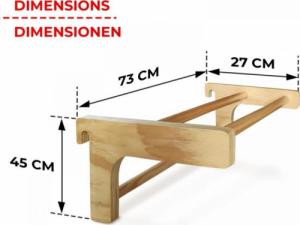 Physionics Physionics Drążek Strength do drabinek, 73x45x27 cm 10