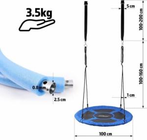 Huśtawka Physionics Physionics Huśtawka w kształcie koła, niebieska, 100 cm 4