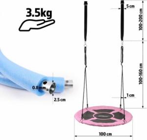 Huśtawka Physionics Physionics Huśtawka w kształcie koła, różowa, 100 cm 11