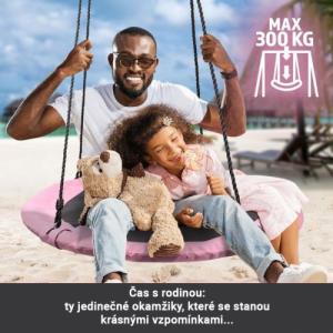 Huśtawka Physionics Physionics Huśtawka w kształcie koła, różowa, 100 cm 10