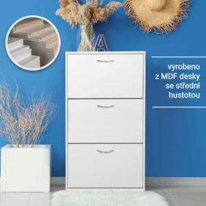 Miadomodo Miadomodo Szafka na buty biała - 59 x 105 x 22 cm 6