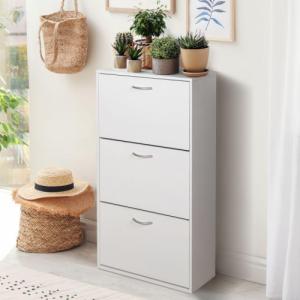 Miadomodo Miadomodo Szafka na buty biała - 59 x 105 x 22 cm 10