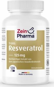 Zein Pharma ZEIN PHARMA Resveratrol 125mg (Resweratrol, Wsparcie układu krążenia) 120 Kapsułek wegańskich 1