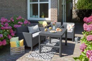 Allibert Stół ogrodowy plastikowy LYON 116 x 72 cm - grafitowy 8