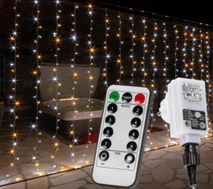 VOLTRONIC Świąteczna kurtyna świetlna - 6x3m, 600 diod LED, 24 linek 1
