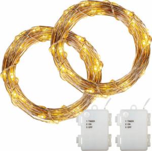 Lampki choinkowe VOLTRONIC 200 LED białe ciepłe 1