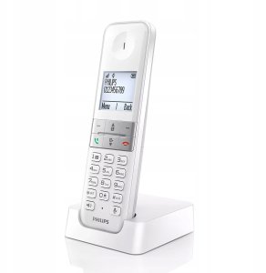Telefon stacjonarny Philips Telefon Philips D4701W/53 srebrny 1