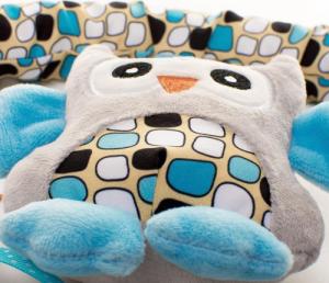 4Baby Play & Edu pałąk pluszowy sowa niebieska szara 3