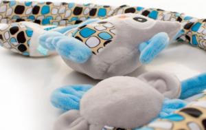 4Baby Play & Edu pałąk pluszowy sowa niebieska szara 5