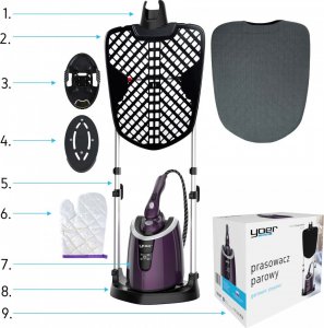 Parownica do ubrań Yoer PAROWNICA do ubrań 2300W ŻELAZKO Parowe Steamer 2w1 PRASOWACZ Generator pary STACJA PAROWA -YOER X-Impressive GS01P 15