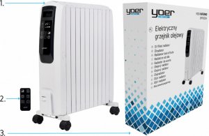 Grzejnik Yoer OFR1025W olejowy 2500 W 15
