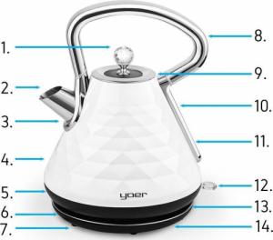 Czajnik Yoer EK01W Biały 3