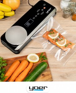 Yoer ZGRZEWARKA próżniowa AUTOMATYCZNA PAKOWARKA Waga Kuchenna MARYNOWANIE - YOER Fresh Food VSS01BK 2