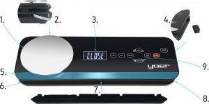 Yoer ZGRZEWARKA próżniowa AUTOMATYCZNA PAKOWARKA Waga Kuchenna MARYNOWANIE - YOER Fresh Food VSS01BK 3