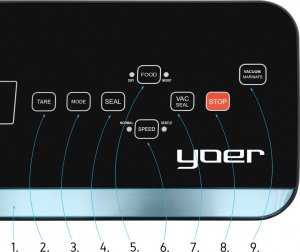 Yoer ZGRZEWARKA próżniowa AUTOMATYCZNA PAKOWARKA Waga Kuchenna MARYNOWANIE - YOER Fresh Food VSS01BK 5