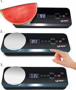 Yoer ZGRZEWARKA próżniowa AUTOMATYCZNA PAKOWARKA Waga Kuchenna MARYNOWANIE - YOER Fresh Food VSS01BK 6