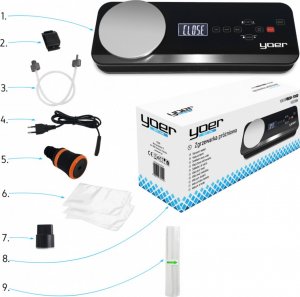 Yoer ZGRZEWARKA próżniowa AUTOMATYCZNA PAKOWARKA Waga Kuchenna MARYNOWANIE - YOER Fresh Food VSS01BK 14